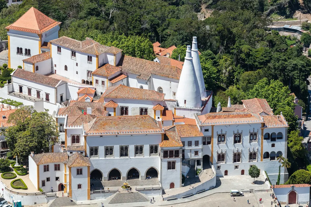 Sintra National Palace with its two chimneys